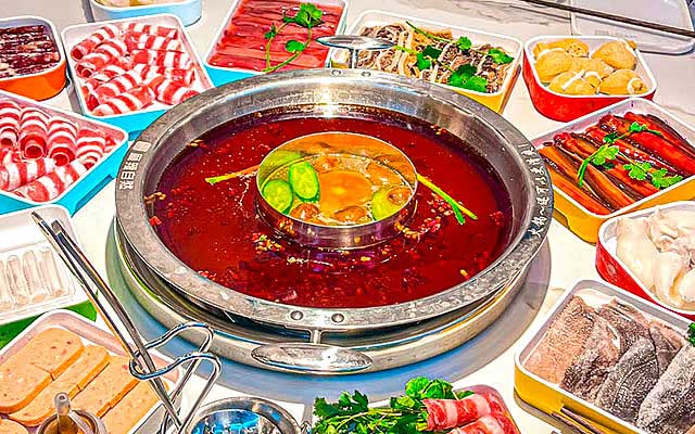 鸳鸯铜火锅