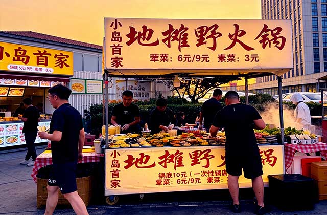 地摊火锅
